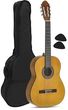 NAVARREZ NV11 Gitara klasyczna 4/4 brązowa z czarnymi oblamówkami, lekko wyściełany futerał z paskiem do plecaka i przegródką na nuty, 2 struny