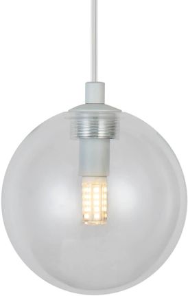 Azzardo Lampa Zwisowa Do Salonu Bubbles Kula Biała Przezroczysta (Az5953+Az5955)