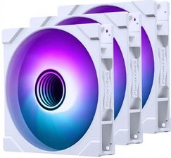 Zestaw wentylatorów Phanteks M25 Gen2 PWM ARGB Reverse Airflow 120mm, biały (3 szt)