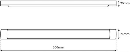 EkoLight Listwa Led Batten 18W 60Cm 4000K Czarny Ml0748 (Ekoml0748) - zdjęcie 3