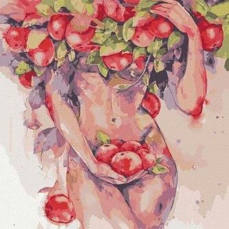 Malowanie po numerach Pokusa jabłkowa 40x40cm 1776618040