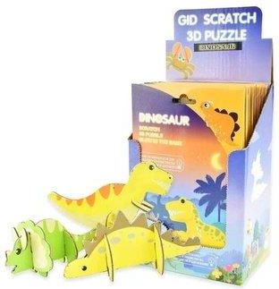 Puzzle 3D zdrapki świecące w ciemności Dinozaury 1776627501