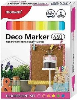 Markery akrylowe Deco Marker 6kol fluo MONAMI 1776632268