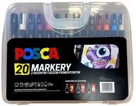 Markery w plastikowej walizce 20 kolorów POSCA 1776635054