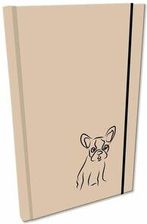 Notes A5 z gumką gładki Soft Touch Buldog beżowy 1776632256