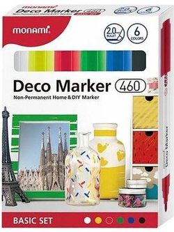 Markery akrylowe Deco Marker 6kol basic MONAMI 1776632345