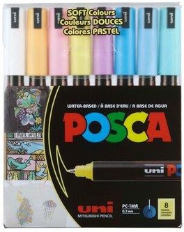 Markery pastelowe PC 1MR Soft 8 kolorów POSCA UNI 1776674566