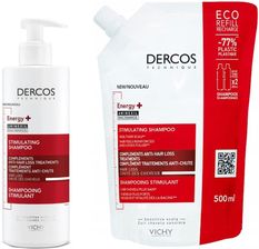 Vichy Dercos Energy+ Szampon Stymulujący 400ml + Refil 500ml