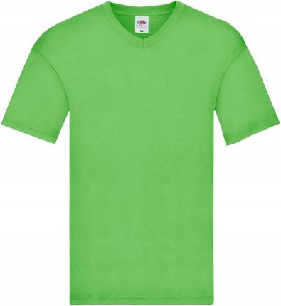 Koszulka męska Original V-neck bawełniana Limonkowy r. S