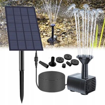 5V 200L/H Pompa Na Baterie Solarne Fontanna Do Oczka Wodnego Słoneczna