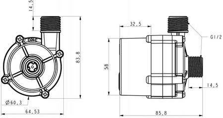 Pompa pompka FT06 34 Pv Z IP68 12V Arduino 20l/min - zdjęcie 2
