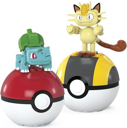 Mega Pokemon Pokeball Bulbazaur i Meowth HXP11 JCR82 - ceny i