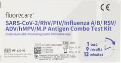 Zdjęcie Test Fluorecare COMBO 9w1 SARS-CoV-2 + Grypa A+B + RSV + Adenowirus + hMPV + Rinowirus + PIV + Mycoplasma pneumoniae - Biała Rawska