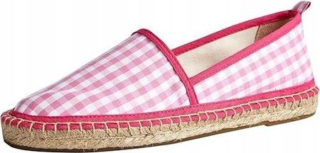 TALAMANTRA Damskie Espadryle z Bawełny Organicznej Różowe Rozmiar 40