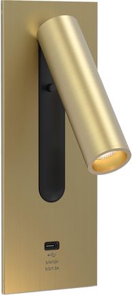 Astro Lighting Lampa Do Czytania Złota Kinkiet Z Usb Fuse 3 C 1215145 