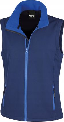 Kamizelka damska Soft Shell z zasuwanymi kieszeniami Granatowy r. XL