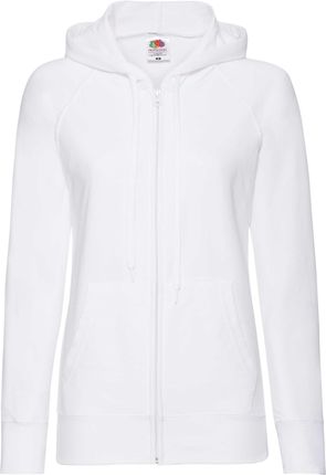 Bluza damska rozpinana z kapturem Lightweight Biały r. XS