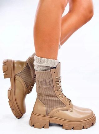 Workery z elastyczną cholewką CALLING KHAKI 39