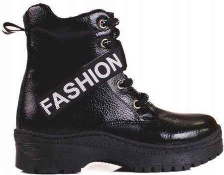 Botki dziewczęce Potocki fashion czarne 28 - zdjęcie 3