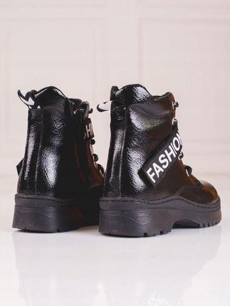 Botki dziewczęce Potocki fashion czarne 30 - zdjęcie 2