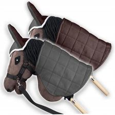 Zdjęcie Derka dwustronna i nauszniki Skippi dla Hobby Horse szary i brąz - Zamość