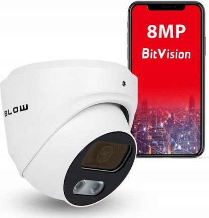 Blow Kamera Ip 77-858 8Mp Bl-I8Hl28Twm/Poe 2,8mm Biała Kopułowa Hybridlight - zdjęcie 3