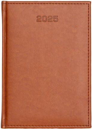Kalendarz książkowy 2025 tygodniowy A4 Dazar JASNY BRĄZOWY