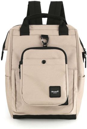 Beżowy damski plecak miejski z saszetką - Himawari