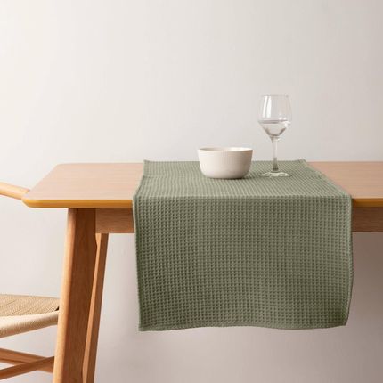 Belum Bieżnik Waffle zielony 45 x 140 cm