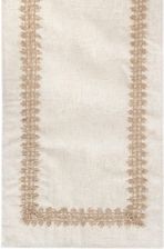 Homla Bieżnik na stół Wstążka do dekoracji stołu LINTILO z aplikacją juty 40x160 cm