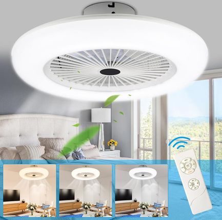Jopassy wentylator sufitowy 80w ściemnialny do salonu LED z lampą sufitową zdalnego sterowania (RL-HG6728-1-BDYGR)