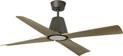 Faro Zewnętrzny energooszczędny wentylator sufitowy z oświetleniem LED i pilotem zdalnego sterowania Typhoon brązowy / klon 130 cm IP44 (34106-130)