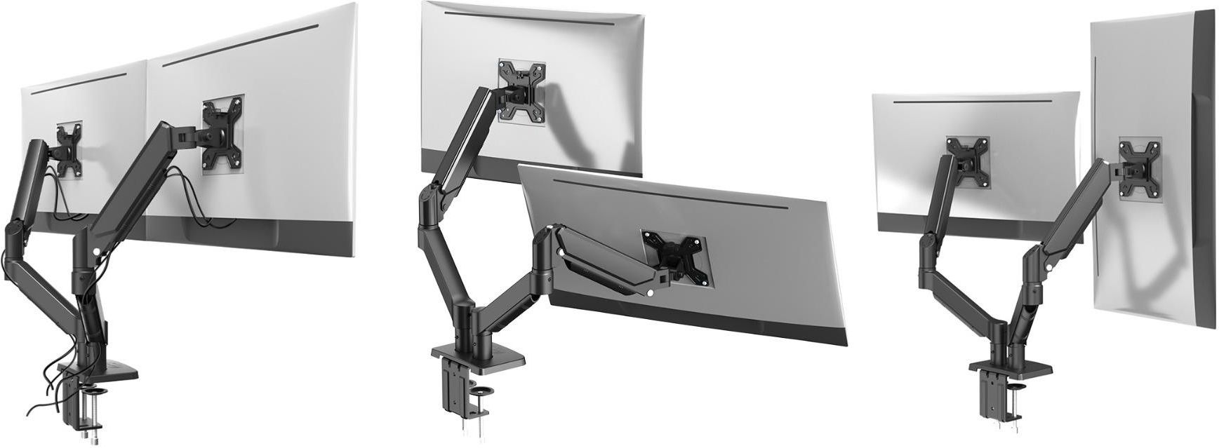 Vetouson Gazowy Uchwyt Na 2 Monitory Dwa X 13-32 Cale Vx-122 Regulowany ...