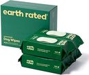 Earth Rated Hipoalergiczne chusteczki dla psów, oczyszczające i usuwające zapachy z łap, ciała i tyłka, bezzapachowe, 400 szt