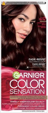 GARNIER Color Sensation Creme farba do włosów 4.12 Świetlisty Brąz