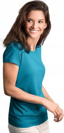T-shirt Koszulka Krótki Rękaw Damska Biała Luźny Fason Bluzka - zdjęcie 3