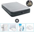 Łóżko powietrzne Intex - 2 osoby - 152 x 203 x 33 cm - Szare - Z pompką - Prześcieradło - Całowanie - Zestaw naprawczy en Ochraniacz na poduszkę