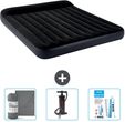 Dmuchane łóżko Intex - 2 osoby - 183 x 203 x 25 cm - Ciemnoniebieski - Zawiera prześcieradło - Pompka i zestaw naprawczy