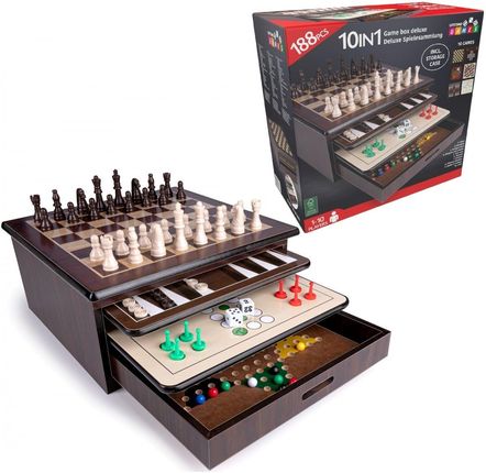 Lifetime Games Zestaw gier z drewna 10w1 chińczyk szachy warcaby 266817