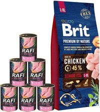 Brit Premium By Nature Senior Large Extra Large L+XL 15 kg + mokra karma z indykiem 6x400 g zestaw