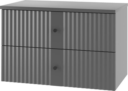 Megstyl XILO-01 Szafka pod Umywalkę z Blatem 2S 80cm Szary Mat Zestaw-1