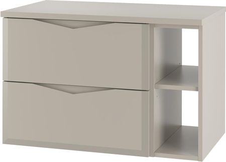 Megstyl DELICA-02 Szafka pod Umywalkę z Blatem i Regałem 2S 80cm Kaszmir Zestaw-4