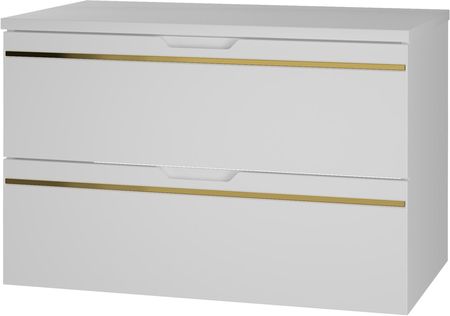 Megstyl ESPERO-01 Szafka pod Umywalkę z Blatem 2S 80cm Biały Mat Zestaw-1