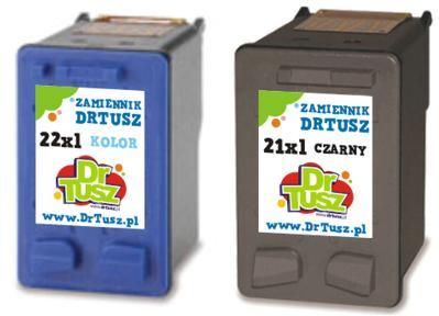 DrTusz Komplet zamienników HP 21 XL + HP 22 XL (czarny i kolorowy) (D-21i22xl)