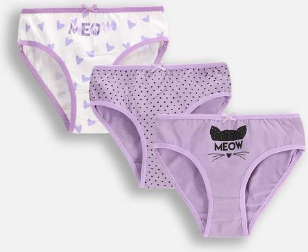 Majtki dziewczęce wielokolorowe 3 pack