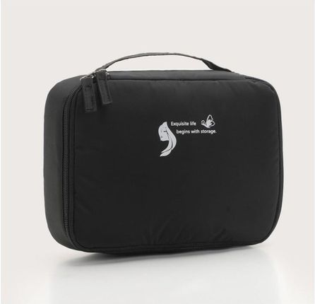 Upominkarnia Kosmetyczka Damska Rozkładana Organizer Czarny KS30CZ