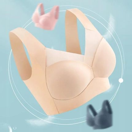 Biustonosz stanik bezszwowy sportowy Top Push Up modelujący podtrzymujący - zdjęcie 4