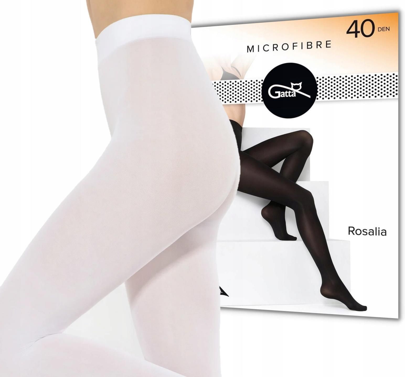 Matowe Rajstopy Rajstopy matowe z mikrofibry Gatta 40DEN miękkie i ciepłe Rosalia 4-L ...