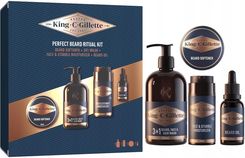 King C. Gillette Zestaw Do Pielęgnacji Brody I Brody 350ml + Balsam Do Brody 100 Ml Nawilżający Brodę I Twarz 100ml + Olejek Do Brody 30ml