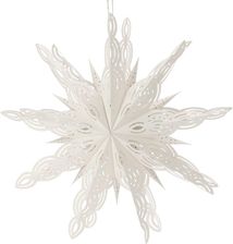 Zdjęcie Christmas Decoration Gwiazda Dekoracyjna Płatek Śniegu Wiszący Papierowy 75Cm Biała 9 Ramion - Gozdnica